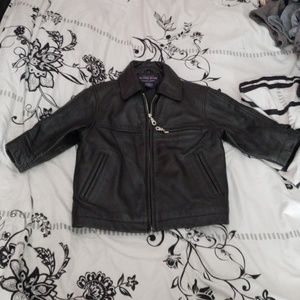 Boys genuine leather jacket.